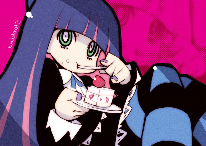 Stocking from Panty & Stocking with Garterbelt eating cake