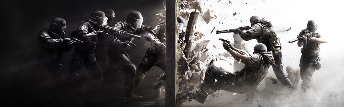 Rainbow Six Siege tactical special forces team breaching a wall