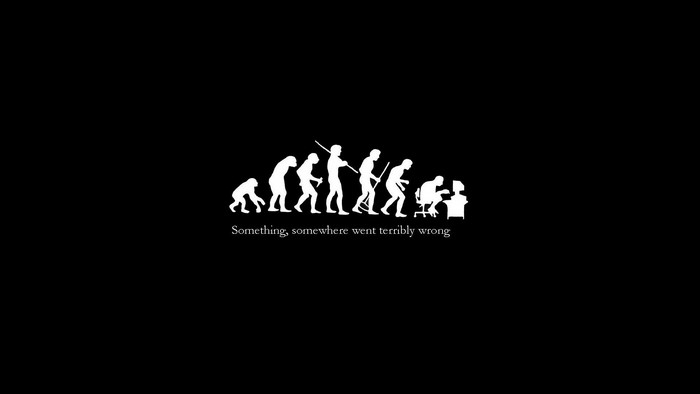 Evolution Silhouette Progression with Humorous Twist