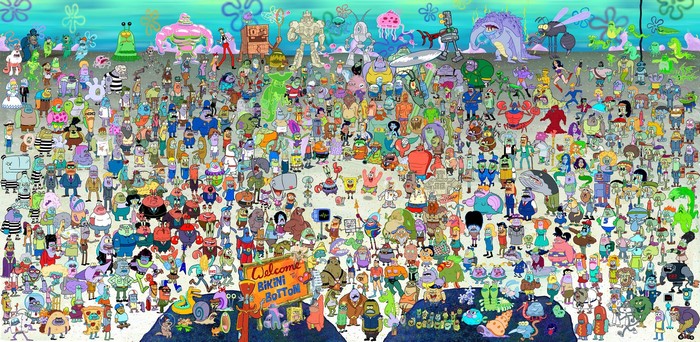 SpongeBob SquarePants characters in Bikini Bottom