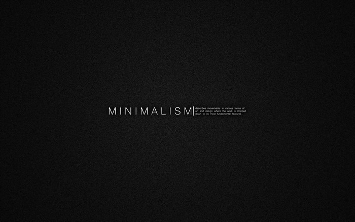 Minimalism text on dark background