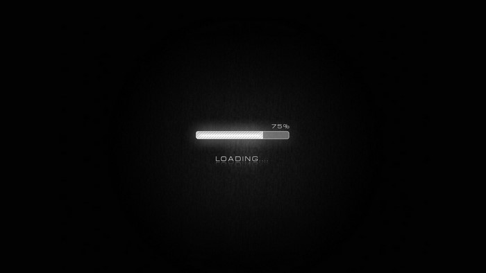 Loading bar with 75% progress
