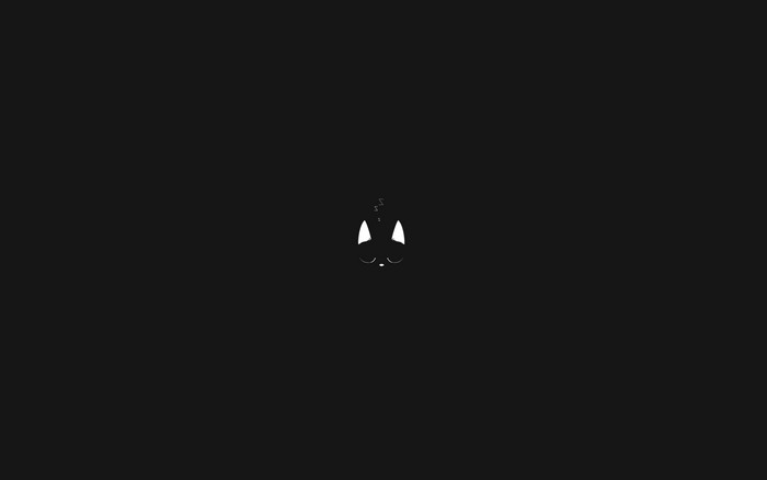 Minimalist sleeping cat icon