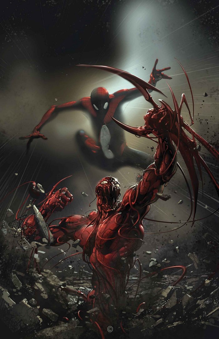 Spider-Man fighting Carnage
