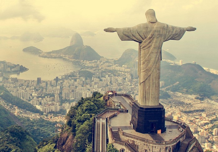 Christ the Redeemer statue overlooking Rio de Janeiro