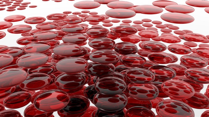 Abstract red glass reflections