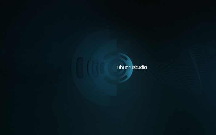 Ubuntu Studio logo with reel-to-reel tape