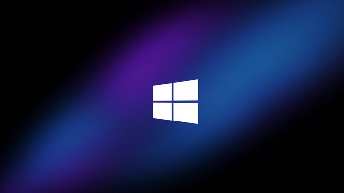 Windows 10 logo on dark background