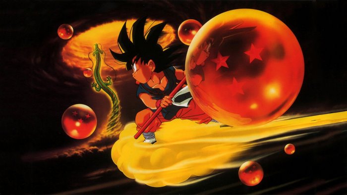 Son Goku from Dragon Ball GT with Dragon Balls
