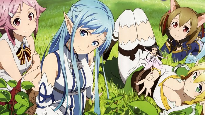 Sword Art Online: Alfheim Online characters in a field