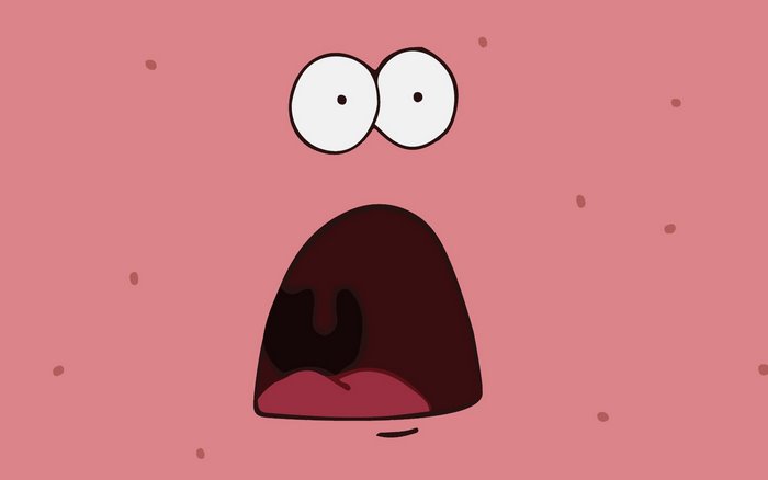 Shocked Close-Up of Patrick Star from SpongeBob SquarePants