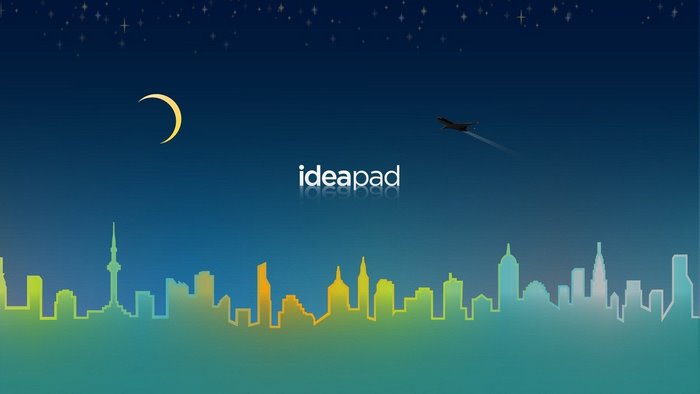 Lenovo Ideapad cityscape at night
