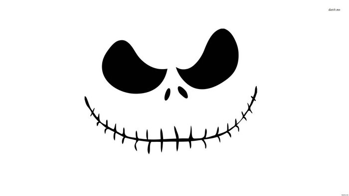 Jack Skellington face from The Nightmare Before Christmas