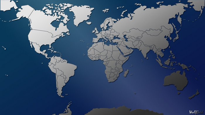 Detailed World Map with Country Borders