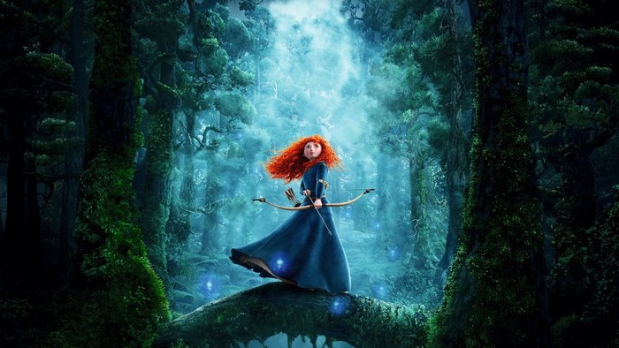 Merida from Brave in a forest