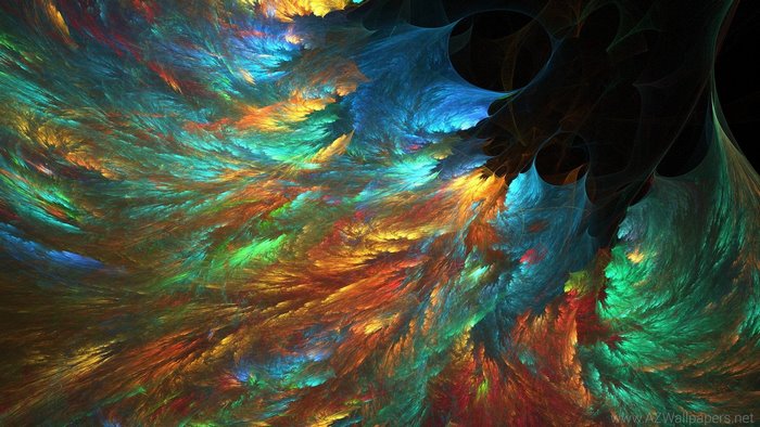 Abstract fractal art with swirling colors