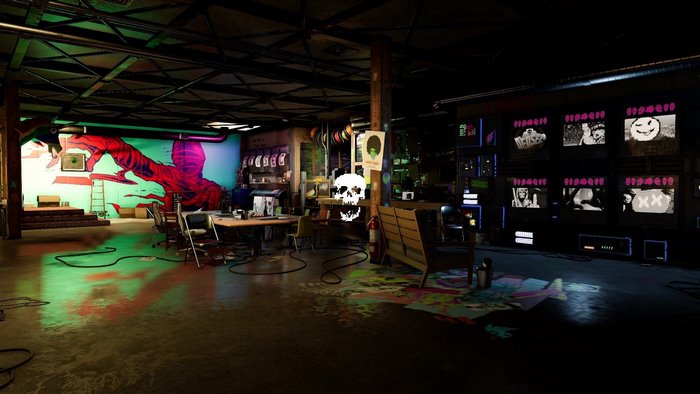 DedSec hacker hideout from Watch Dogs 2