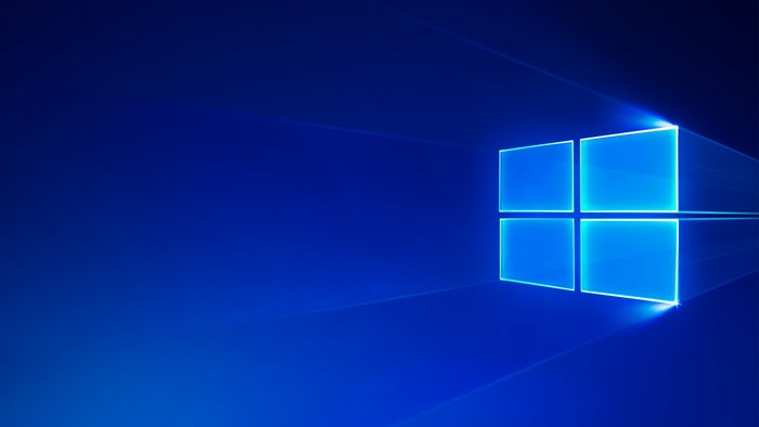 Windows 10 Logo with Blue Light Effect