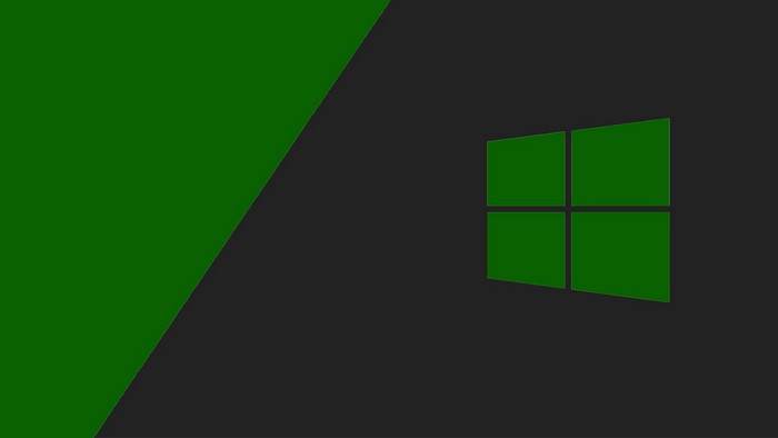 Windows 10 logo on dark background