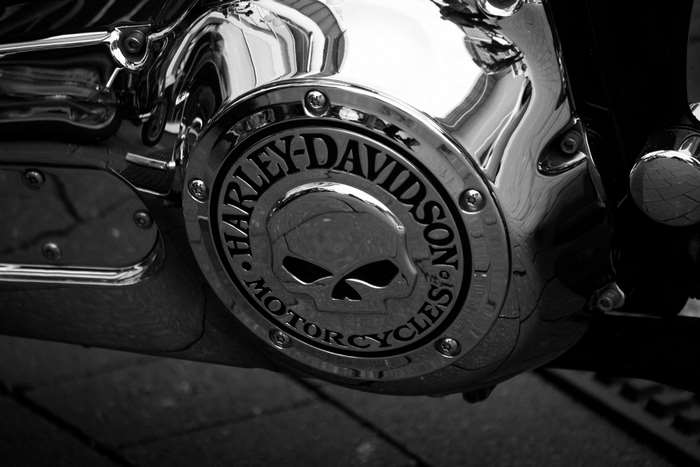 Harley-Davidson Motorcycles Engine Logo 4K