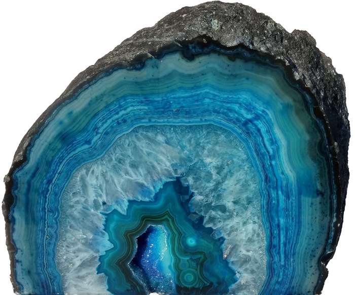 Blue Agate Geode Slice