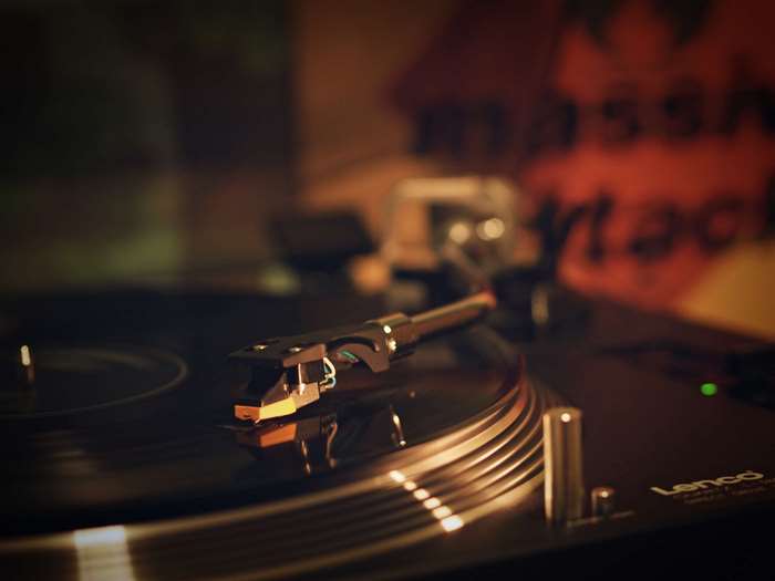 Massive Attack record on a Lenco turntable