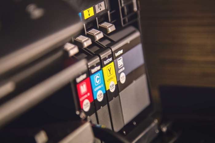 Brother printer ink cartridges close up