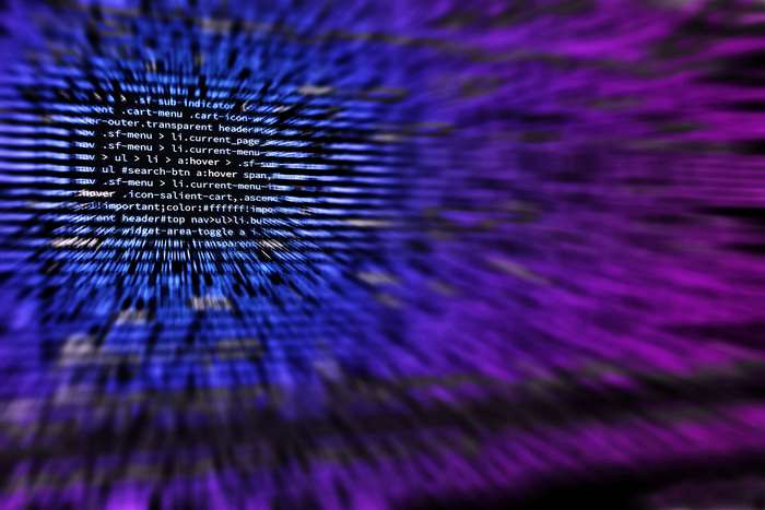 Colorful 4K Zoom Blur of Programming Code