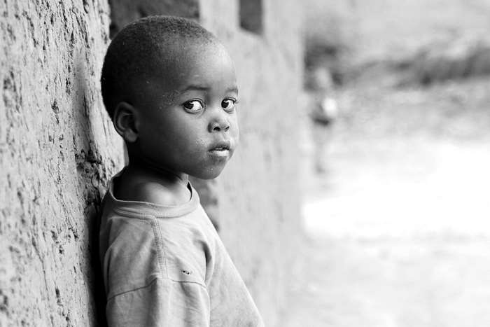 Young boy in Uganda