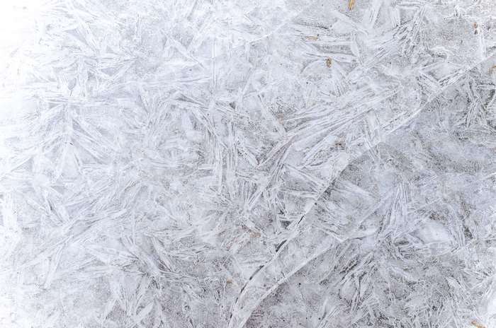 Frozen ice texture with crystalline patterns