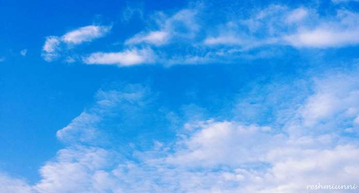 Blue sky with white clouds