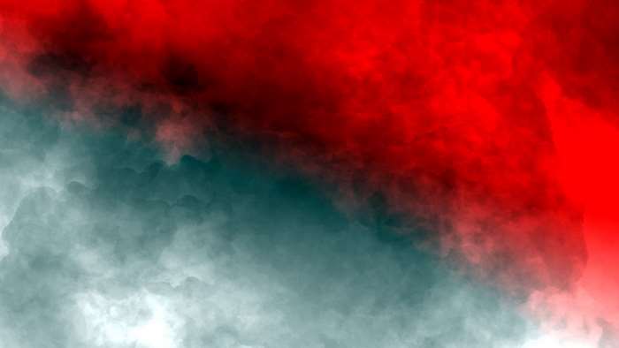 Red and teal smoke abstract background