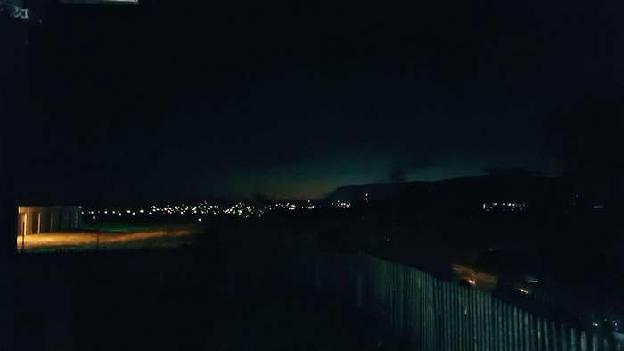 Countryside night lights in a small town 4K