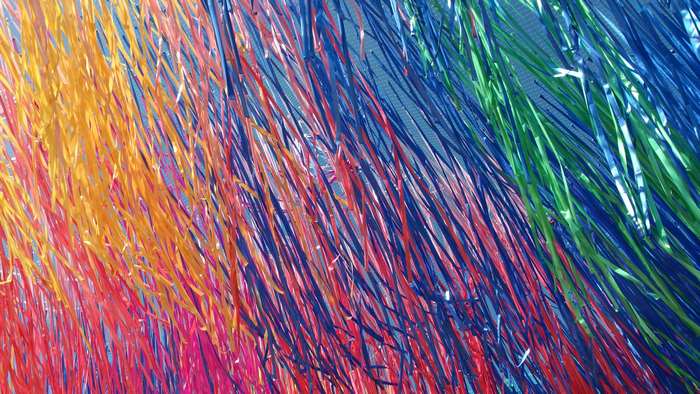 Abstract colorful ribbons 4K