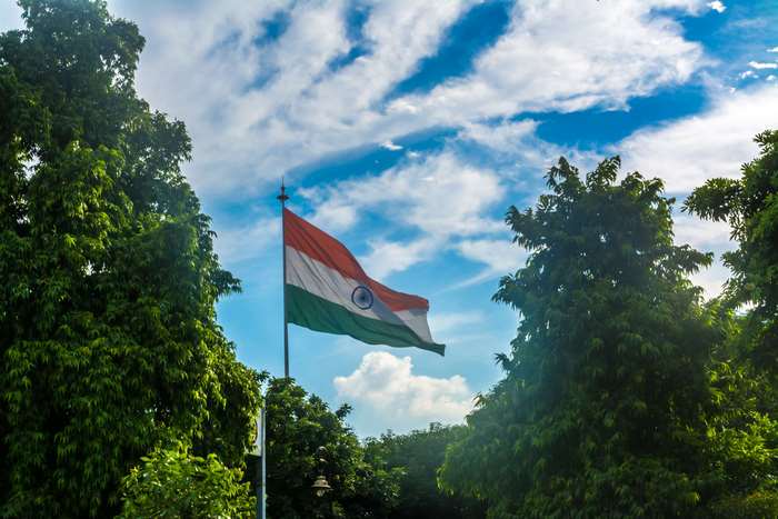 Indian Tricolor Flag with Ashok Chakra in 4K