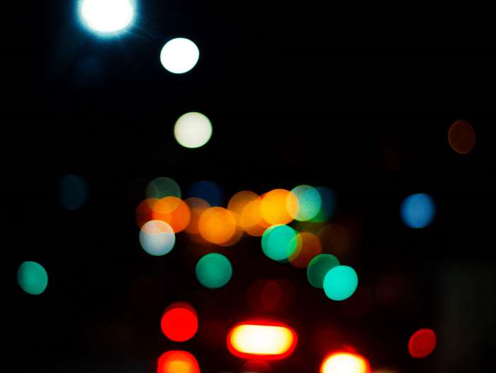 Bokeh lights in the dark 4K