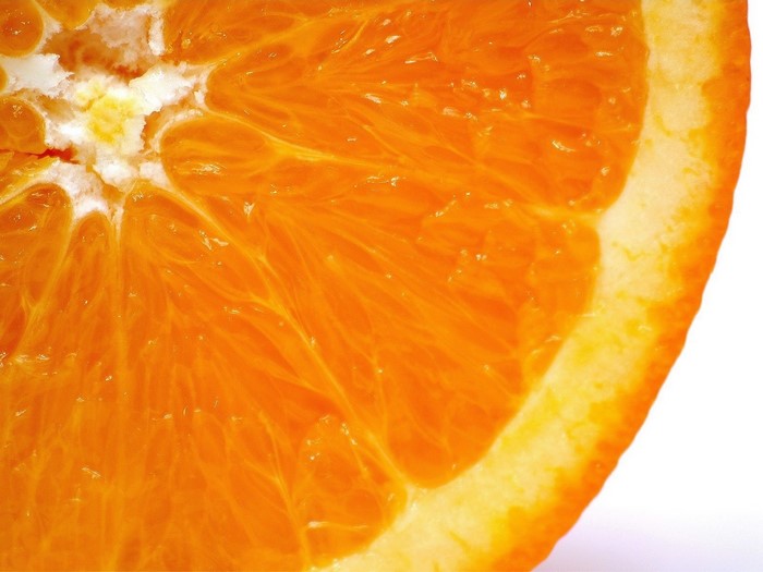 Close-up of a juicy orange slice