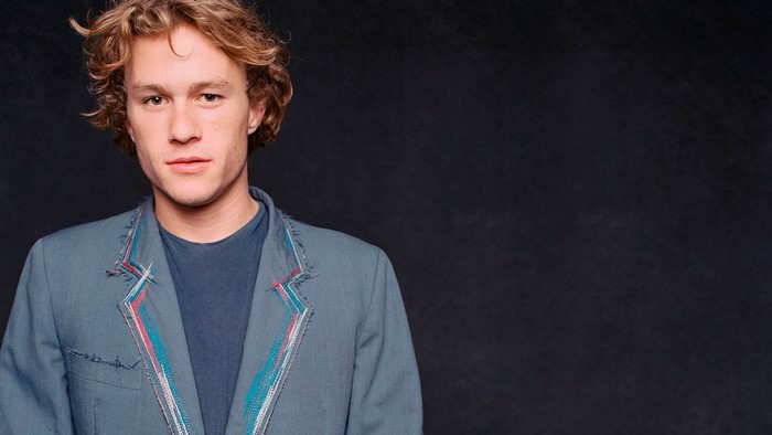 Heath Ledger in a Blue Jacket