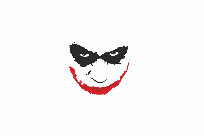 Joker face with red smile