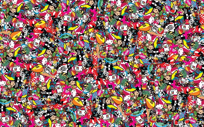 JDM Sticker Bomb Background