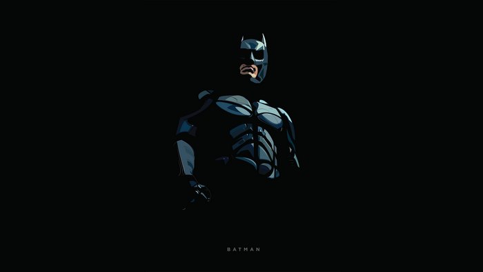 Batman from DC Comics, minimalist artwork