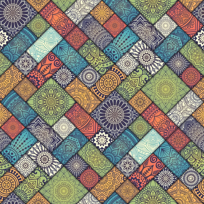 Colorful Mandala Pattern with Geometric Shapes 4K