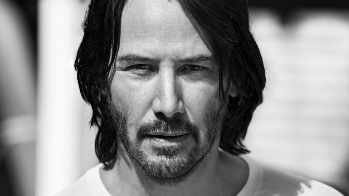 Keanu Reeves monochrome portrait