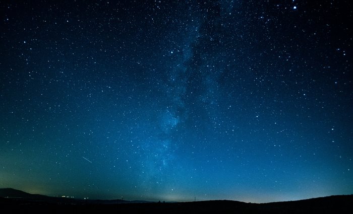 Starry night sky with the Milky Way
