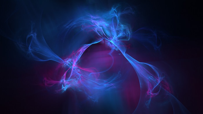 Abstract Blue and Purple Nebula Energy Flow