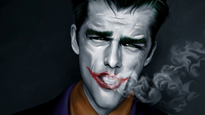 Joker artwork with smoke