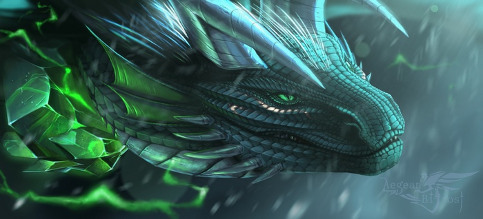 Digital artwork of a fantasy dragon