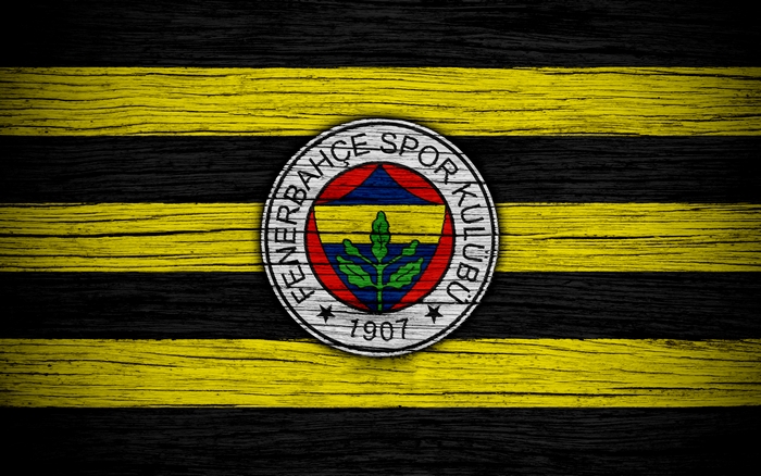Fenerbahçe S.K. logo on striped background