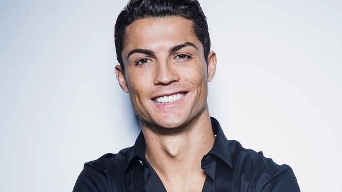 Cristiano Ronaldo Smiling in Black Shirt