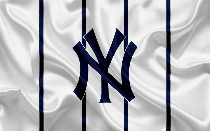 New York Yankees Logo on White Fabric